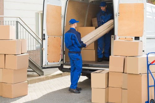 Furniture collection service in a Harold Hill residential street
