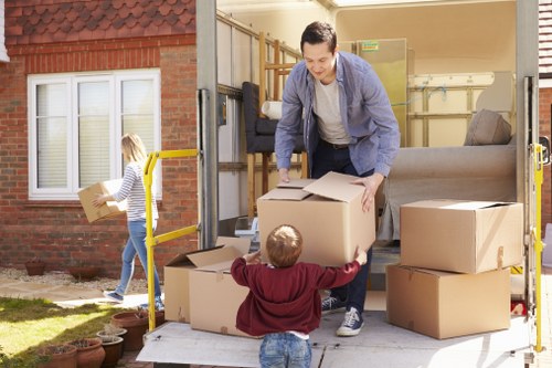 Commercial moving truck for office or business relocation