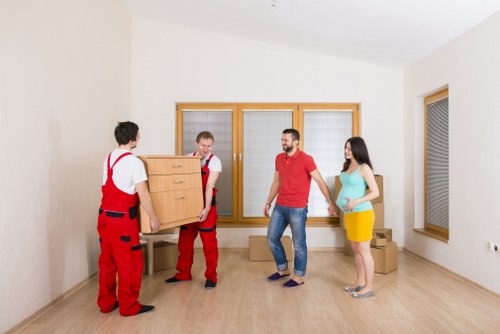 Professional removals team supporting a local Harold Hill business move