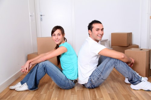 Prepared moving truck ready for a residential move in Harold Hill
