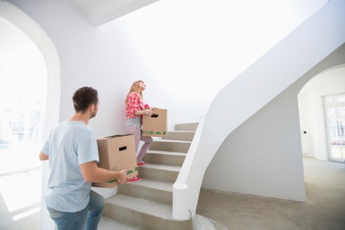 Packing office furniture and equipment for a move in Harold Hill