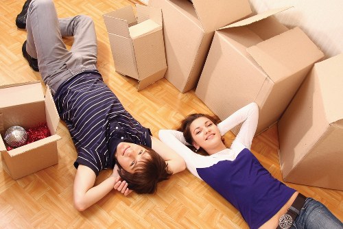 Family home moving day in Harold Hill with careful furniture handling